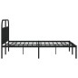 vidaXL Bettgestell mit Kopfteil Metall Schwarz 180x200 cm vidaXL Bettgestell mit Kopfteil Metall Schwarz 180x200 cm