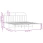 vidaXL Bettgestell mit Kopfteil Metall Schwarz 180x200 cm vidaXL Bettgestell mit Kopfteil Metall Schwarz 180x200 cm