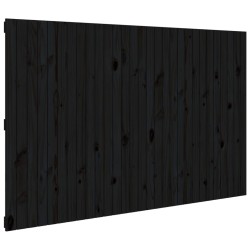 vidaXL Wand-Kopfteil Schwarz 185x3x110 cm Massivholz Kiefer