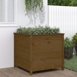 vidaXL Pflanzkübel Honigbraun 82,5x82,5x78 cm Massivholz Kiefer
