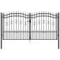 vidaXL Zauntor mit Speerspitzen Schwarz 305x198 cm Stahl vidaXL Zauntor mit Speerspitzen Schwarz 305x198 cm Stahl