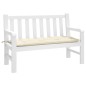vidaXL Gartenbank-Auflage Cremeweiß 120x50x7 cm Oxford-Gewebe vidaXL Gartenbank-Auflage Cremeweiß 120x50x7 cm Oxford-Gewebe