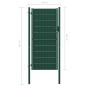 vidaXL Zauntor PVC und Stahl 100x204 cm Grün vidaXL Zauntor PVC und Stahl 100x204 cm Grün