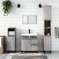 vidaXL Badschrank Grau Sonoma 65x33x60 cm Holzwerkstoff vidaXL Badschrank Grau Sonoma 65x33x60 cm Holzwerkstoff