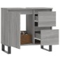 vidaXL Badschrank Grau Sonoma 65x33x60 cm Holzwerkstoff vidaXL Badschrank Grau Sonoma 65x33x60 cm Holzwerkstoff