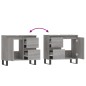 vidaXL Badschrank Grau Sonoma 65x33x60 cm Holzwerkstoff vidaXL Badschrank Grau Sonoma 65x33x60 cm Holzwerkstoff