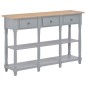 vidaXL Konsolentisch Grau 120x30x76 cm MDF vidaXL Konsolentisch Grau 120x30x76 cm MDF