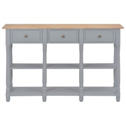 vidaXL Konsolentisch Grau 120x30x76 cm MDF