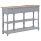 vidaXL Konsolentisch Grau 120x30x76 cm MDF vidaXL Konsolentisch Grau 120x30x76 cm MDF