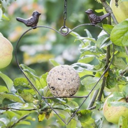 HI Vogelfutterspender Herzform 23,5 cm Braun   