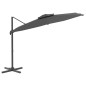 vidaXL Ampelschirm mit Doppeldach Anthrazit 300x300 cm vidaXL Ampelschirm mit Doppeldach Anthrazit 300x300 cm