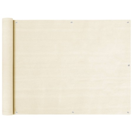 vidaXL Balkon Sichtschutz Creme 90x400 cm HDPE 