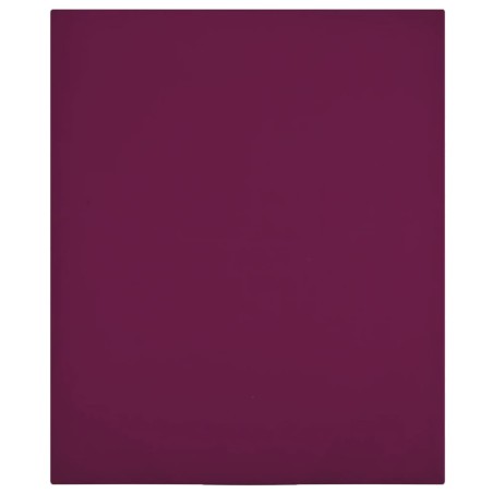 vidaXL Spannbettlaken 2 Stk. Jersey Bordeauxrot 100x200 cm Baumwolle