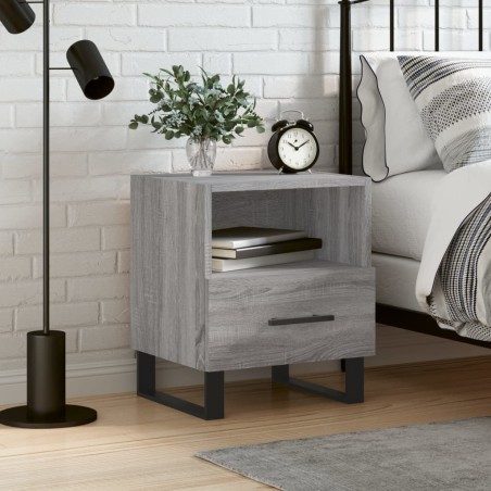 vidaXL Nachttisch Grau Sonoma 40x35x47,5 cm Holzwerkstoff
