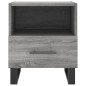 vidaXL Nachttisch Grau Sonoma 40x35x47,5 cm Holzwerkstoff