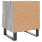 vidaXL Nachttisch Grau Sonoma 40x35x47,5 cm Holzwerkstoff