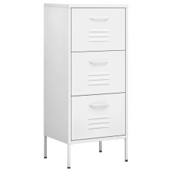vidaXL Lagerschrank Weiß 42,5x35x101,5 cm Stahl    