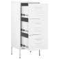 vidaXL Lagerschrank Weiß 42,5x35x101,5 cm Stahl vidaXL Lagerschrank Weiß 42,5x35x101,5 cm Stahl