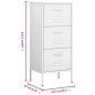vidaXL Lagerschrank Weiß 42,5x35x101,5 cm Stahl vidaXL Lagerschrank Weiß 42,5x35x101,5 cm Stahl