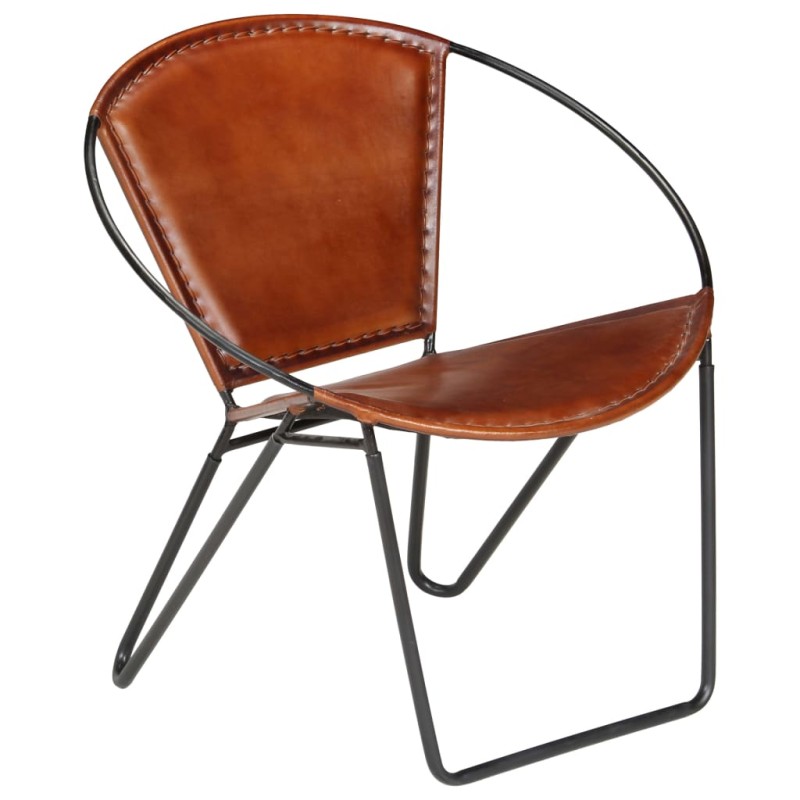 vidaXL Sessel Braun Echtleder vidaXL Sessel Braun Echtleder