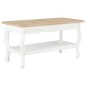 vidaXL Couchtisch Weiß und Braun 87,5x42x44 cm Kiefer Massivholz vidaXL Couchtisch Weiß und Braun 87,5x42x44 cm Kiefer Massivholz