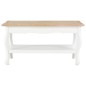 vidaXL Couchtisch Weiß und Braun 87,5x42x44 cm Kiefer Massivholz vidaXL Couchtisch Weiß und Braun 87,5x42x44 cm Kiefer Massivholz