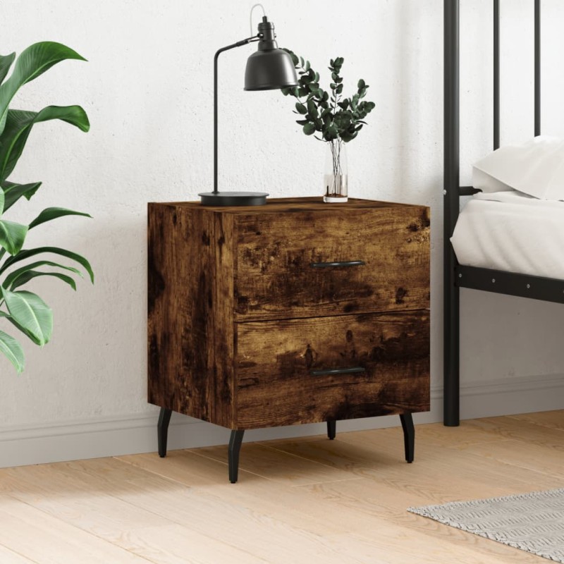 vidaXL Nachttisch Räuchereiche 40x35x47,5 cm Holzwerkstoff vidaXL Nachttisch Räuchereiche 40x35x47,5 cm Holzwerkstoff