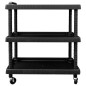 vidaXL Werkstattwagen 3 Etagen Schwarz 75x37,5x92 cm PP vidaXL Werkstattwagen 3 Etagen Schwarz 75x37,5x92 cm PP