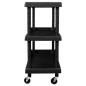 vidaXL Werkstattwagen 3 Etagen Schwarz 75x37,5x92 cm PP vidaXL Werkstattwagen 3 Etagen Schwarz 75x37,5x92 cm PP