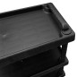 vidaXL Werkstattwagen 3 Etagen Schwarz 75x37,5x92 cm PP vidaXL Werkstattwagen 3 Etagen Schwarz 75x37,5x92 cm PP