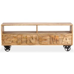 vidaXL TV-Schrank Mangoholz Massiv 120 x 30 x 48 cm