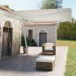 vidaXL Gelenkarmmarkise mit Pfosten 450x350 cm Creme vidaXL Gelenkarmmarkise mit Pfosten 450x350 cm Creme