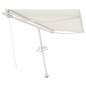 vidaXL Gelenkarmmarkise mit Pfosten 450x350 cm Creme vidaXL Gelenkarmmarkise mit Pfosten 450x350 cm Creme