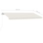 vidaXL Gelenkarmmarkise mit Pfosten 450x350 cm Creme vidaXL Gelenkarmmarkise mit Pfosten 450x350 cm Creme