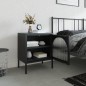 vidaXL Nachttisch Schwarz 50x35x60 cm Glas und Stahl vidaXL Nachttisch Schwarz 50x35x60 cm Glas und Stahl