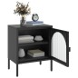 vidaXL Nachttisch Schwarz 50x35x60 cm Glas und Stahl vidaXL Nachttisch Schwarz 50x35x60 cm Glas und Stahl