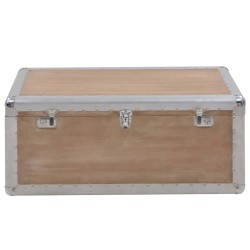 vidaXL Aufbewahrungsbox Tannenholz Massiv 91x52x40 cm Braun