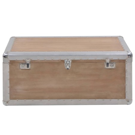 vidaXL Aufbewahrungsbox Tannenholz Massiv 91x52x40 cm Braun