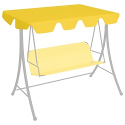 vidaXL Ersatzdach für Hollywoodschaukel Gelb 150/130x70/105 cm 