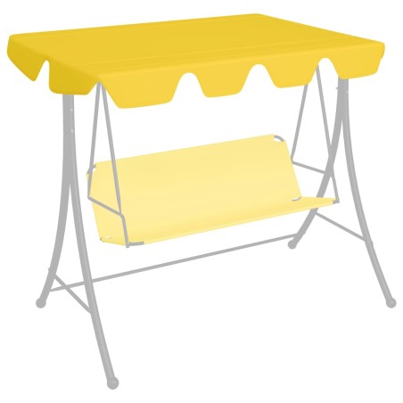 vidaXL Ersatzdach für Hollywoodschaukel Gelb 150/130x70/105 cm 