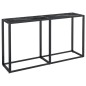 vidaXL Konsolentisch Schwarz Marmor-Optik 140x35x75,5 cm Hartglas vidaXL Konsolentisch Schwarz Marmor-Optik 140x35x75,5 cm Hartglas