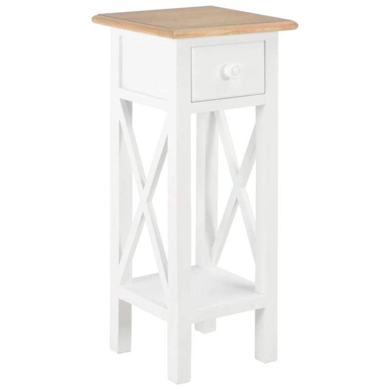 vidaXL Beistelltisch Weiß 27 x 27 x 65,5 cm Holz vidaXL Beistelltisch Weiß 27 x 27 x 65,5 cm Holz