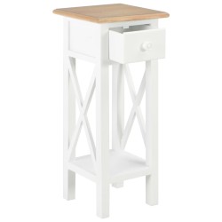 vidaXL Beistelltisch Weiß 27 x 27 x 65,5 cm Holz