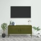 vidaXL TV-Schrank Olivgrün 105x35x50 cm Stahl vidaXL TV-Schrank Olivgrün 105x35x50 cm Stahl