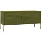 vidaXL TV-Schrank Olivgrün 105x35x50 cm Stahl vidaXL TV-Schrank Olivgrün 105x35x50 cm Stahl