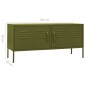 vidaXL TV-Schrank Olivgrün 105x35x50 cm Stahl vidaXL TV-Schrank Olivgrün 105x35x50 cm Stahl