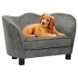 vidaXL Hundesofa Grau 66x43x40 cm Plüsch vidaXL Hundesofa Grau 66x43x40 cm Plüsch