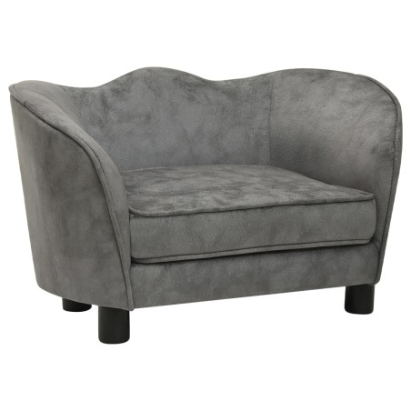vidaXL Hundesofa Grau 66x43x40 cm Plüsch