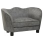 vidaXL Hundesofa Grau 66x43x40 cm Plüsch vidaXL Hundesofa Grau 66x43x40 cm Plüsch