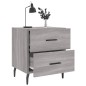 vidaXL Nachttisch Grau Sonoma 40x35x47,5 cm Holzwerkstoff vidaXL Nachttisch Grau Sonoma 40x35x47,5 cm Holzwerkstoff